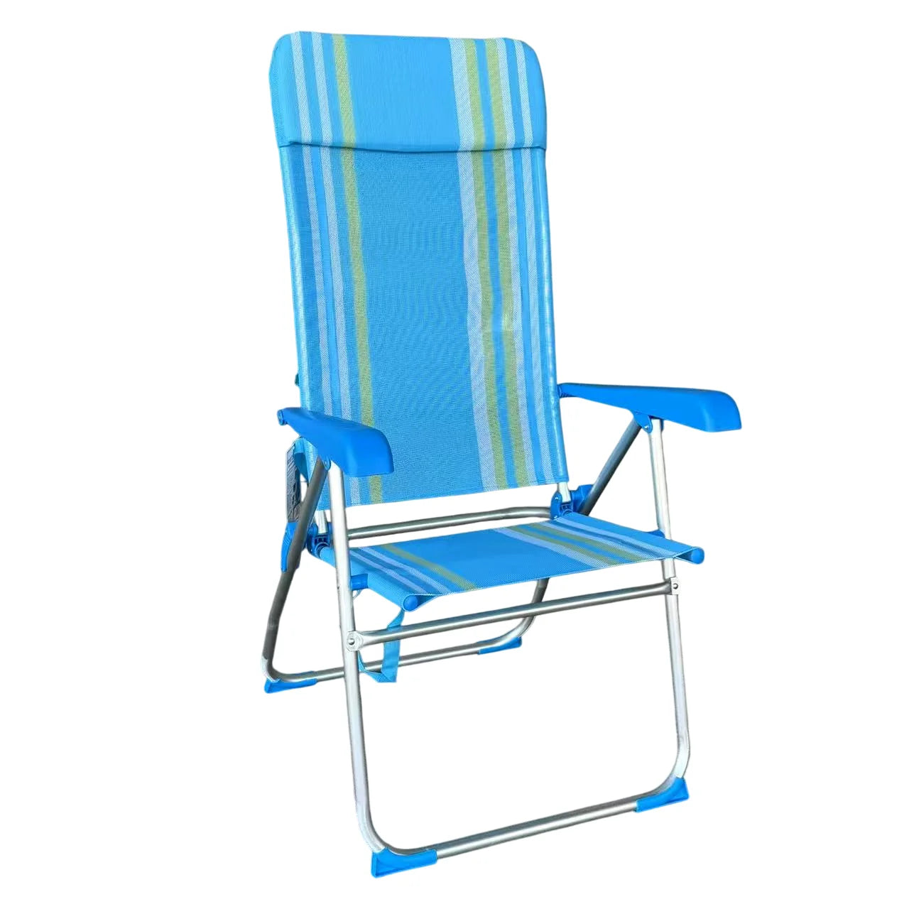 High Folding Beach Chair – Aluminum Frame & Cushion