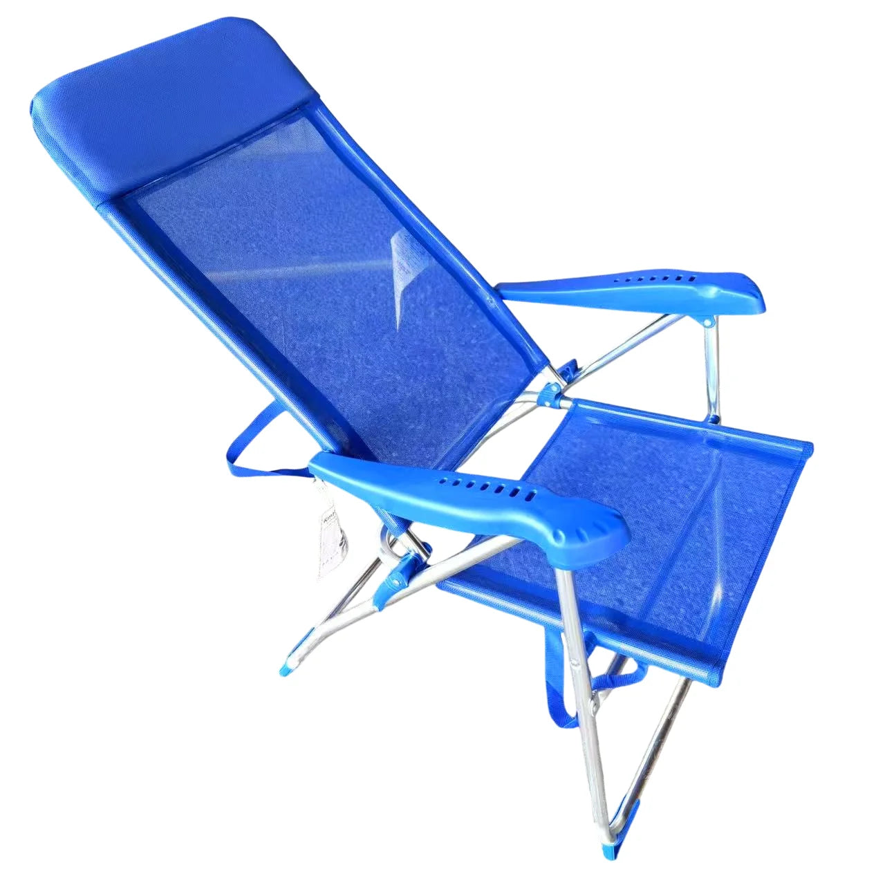 High Folding Beach Chair – Aluminum Frame & Cushion