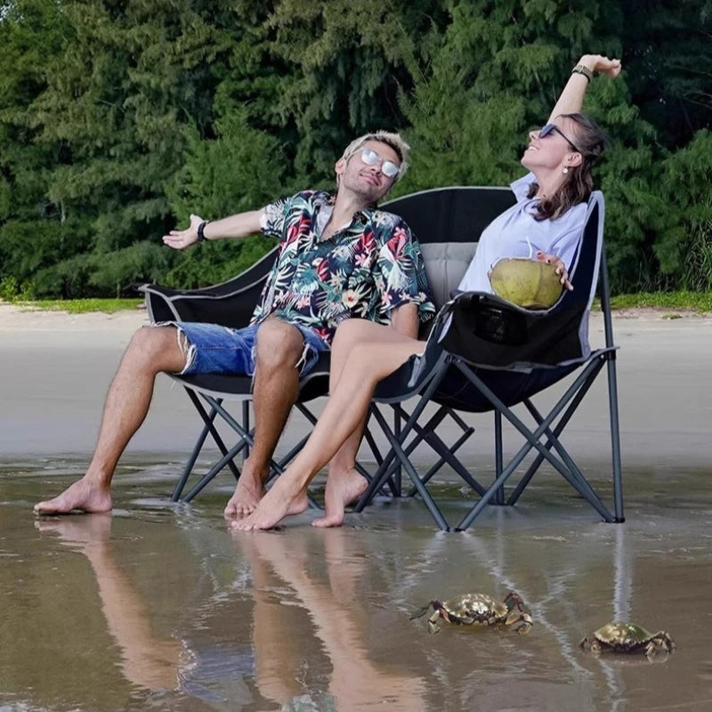 Outdoor Folding Double Chair – Portable Relaxing Chair