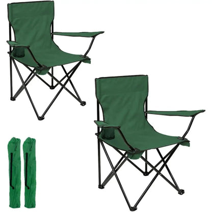 2-Pack Folding Chairs – Portable Camping & Beach Chairs