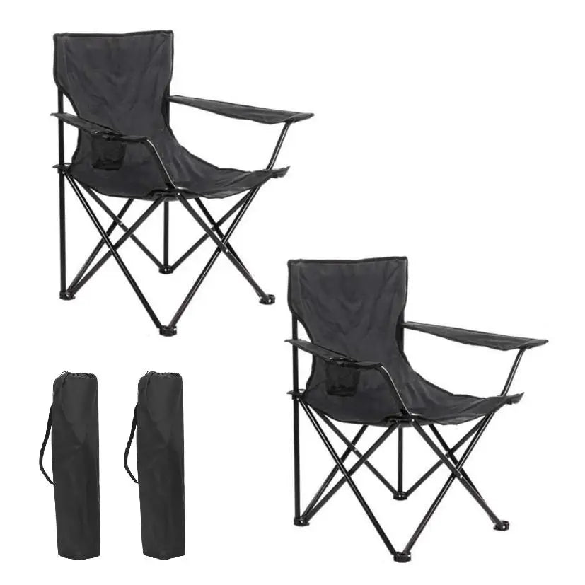 2-Pack Folding Chairs – Portable Camping & Beach Chairs