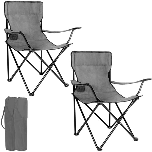 2-Pack Folding Chairs – Portable Camping & Beach Chairs
