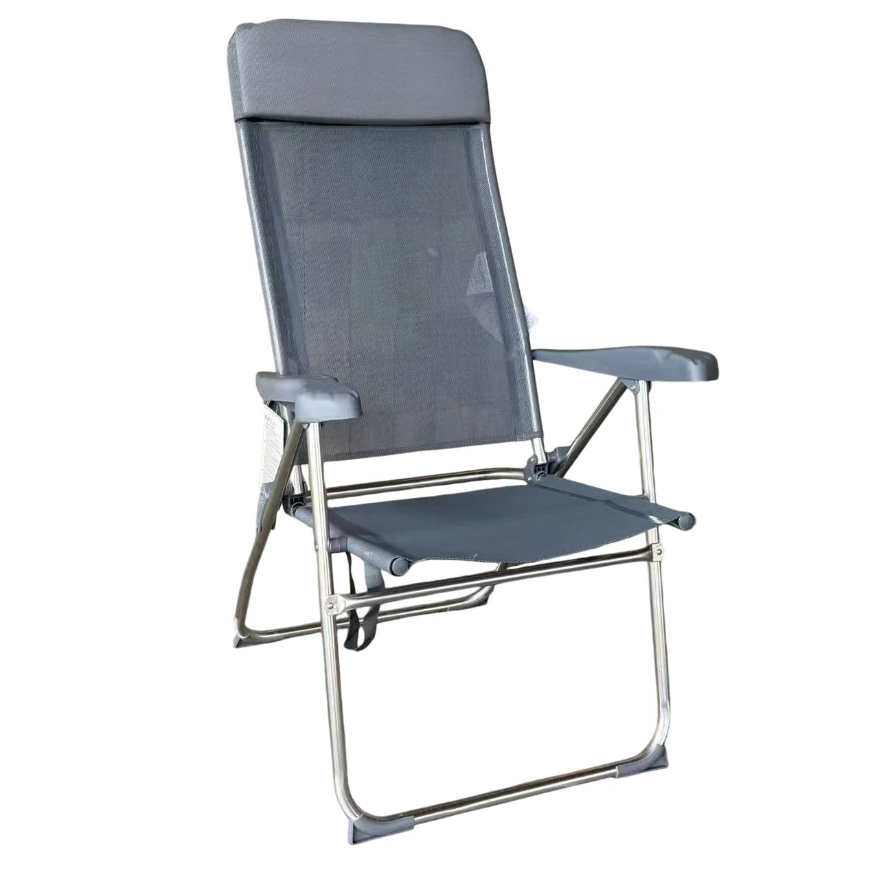 High Folding Beach Chair – Aluminum Frame & Cushion