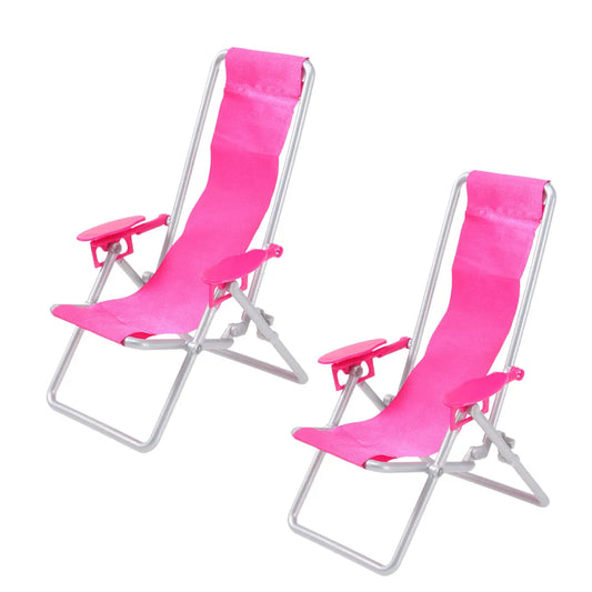 2-Pack Mini Folding Beach Chairs – Deck & Lounge