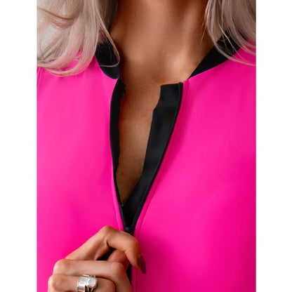 Women’s One-Piece Swimsuit – Sporty Bodysuit Style