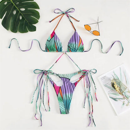 Gradient Print Bikini Set – 2-Piece Sexy Swimwear