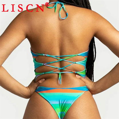 Gradient Print Bikini Set – 2-Piece Sexy Swimwear