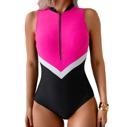 Women’s One-Piece Swimsuit – Sporty Bodysuit Style