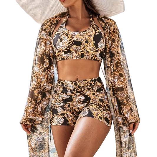 Women’s 3-Piece Bikini Set – Sexy High-Waist Swimwear 2025