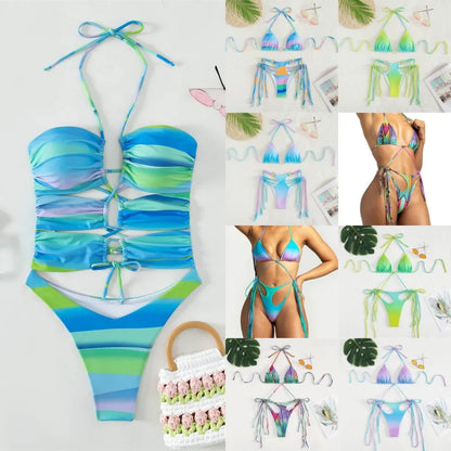 Gradient Print Bikini Set – 2-Piece Sexy Swimwear