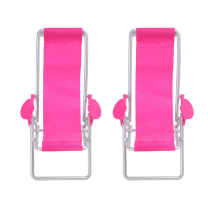 2-Pack Mini Folding Beach Chairs – Deck & Lounge