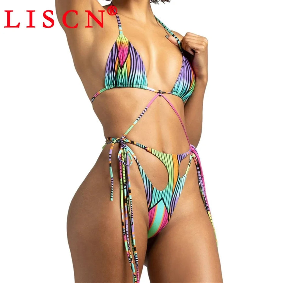 Gradient Print Bikini Set – 2-Piece Sexy Swimwear